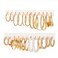 17IF 12 Pairs Golden Hoop Earring Set for Women Smooth Surface Trendy Big to Small Chunky Stud Earring Lightweight Twisted Pearl Ear PackC