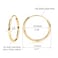 Olivia's Collection 14k Yellow Gold Endless Hoop Earrings 12x10mm