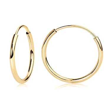 Olivia's Collection 14k Yellow Gold Endless Hoop Earrings 12x10mm