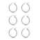 Fcebsty 3 Pairs 925 Sterling Silver Post Hoop Earrings Small White Gold Plated Hoop Earrings for Women 13mm3