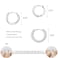 ALEXCRAFT 3 Pairs Small Huggie Hoop Earrings Set White Gold Hypoallergenic Silver Huggie Hoops Earrings for Women