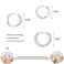 ALEXCRAFT 3 Pairs Small Huggie Hoop Earrings Set White Gold Hypoallergenic Silver Huggie Hoops Earrings for Women