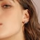 ALEXCRAFT 3 Pairs Small Huggie Hoop Earrings Set White Gold Hypoallergenic Silver Huggie Hoops Earrings for Women