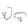 CHIC &amp; 4mm Half Hoop Earrings 925 Sterling Silver Tiny Ball Hoop Earrings Unisex