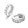SILBERTALE 5mm Huggie Earrings 925 Sterling Silver Cubic Zirconia Tiny Hoop Earrings Cute Mini Forward Helix Cartilage Earring Hoop for Women