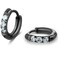 Showself 6MM Mini Hoop Earring Black Tragus Helix Rook Cartilage Micro Ear Hoops Earring Cubic Zirconia CZ Tiny Huggie Hoop Earrings for Women Men 20G