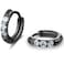 Showself 6MM Mini Hoop Earring Black Tragus Helix Rook Cartilage Micro Ear Hoops Earring Cubic Zirconia CZ Tiny Huggie Hoop Earrings for Women Men 20G