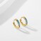 Showself 6MM Mini Hoop Earring Gold Blue Tragus Helix Cartilage Rook Micro Ear Hoops Earring Cubic Zirconia CZ Tiny Huggie Hoop Earrings for Women 20G