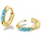 Showself 6MM Mini Hoop Earring Gold Blue Tragus Helix Cartilage Rook Micro Ear Hoops Earring Cubic Zirconia CZ Tiny Huggie Hoop Earrings for Women 20G