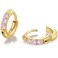 Showself 6MM Mini Hoop Earring Gold Pink Tragus Helix Cartilage Rook Micro Ear Hoops Earring Cubic Zirconia CZ Tiny Huggie Hoop Earrings for Women 20G