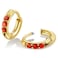 Showself 6MM Mini Hoop Earring Gold Red Tragus Helix Cartilage Rook Micro Ear Hoops Earring Cubic Zirconia CZ Tiny Huggie Hoop Earrings for Women 20G