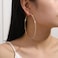Frodete 80mm Large Rhinestone Hoop Earrings for Women Sparkly Oversized Hoops Statement Jewelry Bling Round Accessories Wedding Party Prom Outfits