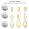 17KM 9 Pairs Gold Chunky Hoop Earrings Set for Women Hypoallergenic Thick Open Twisted Huggie Hoop Jewelry for Gifts