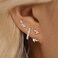 GEORGE Â· 925 Sterling Silver Earrings Set for Women 3 Pairs Hypoallergenic Earring Set for Sensitive Ears Multiple styles and Easy to Put On Comfortable to Sleep for Long Wear