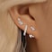 GEORGE Â· 925 Sterling Silver Earrings Set for Women 3 Pairs Hypoallergenic Earring Set for Sensitive Ears Multiple styles and Easy to Put On Comfortable to Sleep for Long Wear