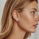 GEORGE Â· 925 Sterling Silver Earrings Set for Women 3 Pairs Hypoallergenic Earring Set for Sensitive Ears Multiple styles and Easy to Put On Comfortable to Sleep for Long Wear