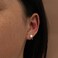 CHIC &amp; Ball Huggie Hoop Earrings 925 Sterling Silver White Simulated Shell Pearl Half Hoop Earring Little Ball Huggie Earring Hug Hoop Earring Huggy Earring for Women