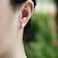 CHIC &amp; Ball Huggie Hoop Earrings 925 Sterling Silver White Simulated Shell Pearl Half Hoop Earring Little Ball Huggie Earring Hug Hoop Earring Huggy Earring for Women