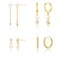 Moodear Baroque Pearl Earrings for Women Gold Plated Dangle Hoop Earrings