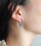 BaubleStar Sunburst Hinged Hoop Earrings Silver Trendy Statement Chunky Thin Open Textured Huggie Earring Hinge Hoops for Women