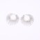 BaubleStar Sunburst Hinged Hoop Earrings Silver Trendy Statement Chunky Thin Open Textured Huggie Earring Hinge Hoops for Women