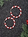 JSLOVFLO Big Candy Gold White Red Hoop Dangle Earrings for Women Twisted Wrapping Christmas Statement Charms Drop Dangling Open Hoops Lightweight Fashion Easter Festival Holiday Presents