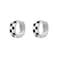 NewZenro Chic Checker Small Hoop Earrings for Women Dainty Tiny Round Circle Huggie Hoops White Black Enamel Hooped for Her Birthday Bff Silvery