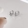 NewZenro Chic Checker Small Hoop Earrings for Women Dainty Tiny Round Circle Huggie Hoops White Black Enamel Hooped for Her Birthday Bff Silvery