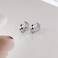 NewZenro Chic Checker Small Hoop Earrings for Women Dainty Tiny Round Circle Huggie Hoops White Black Enamel Hooped for Her Birthday Bff Silvery