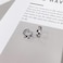 NewZenro Chic Checker Small Hoop Earrings for Women Dainty Tiny Round Circle Huggie Hoops White Black Enamel Hooped for Her Birthday Bff Silvery