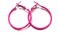 Divas Diggables Color Hoop Earrings Small Thin 1 Inch Hot Pink