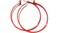 Divas Diggables Color Hoop Earrings Simple Thin Red Hoop Earrings 15 Inch Hoops