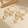 Zaycca Colorful Boho Tassel Hoop Earrings Mushroom Leaves Dangle Earring for Women