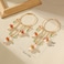 Zaycca Colorful Boho Tassel Hoop Earrings Mushroom Leaves Dangle Earring for Women
