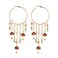 Zaycca Colorful Boho Tassel Hoop Earrings Mushroom Leaves Dangle Earring for Women