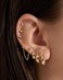 CONRAN KREMIX Small Thick Gold Chunky Hoop Earrings Set For Women Gold Plated Lightweight Huggie Hoops 3Pair Gifts