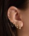 CONRAN KREMIX Small Thick Gold Chunky Hoop Earrings Set For Women Gold Plated Lightweight Huggie Hoops 3Pair Gifts