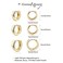 CONRAN KREMIX Small Thick Gold Chunky Hoop Earrings Set For Women Gold Plated Lightweight Huggie Hoops 3Pair Gifts