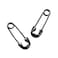 Dtja Cute Sterling Silver Safety Pin Small Hoop Earrings for Women Cartilage Black Hoops black 20mm