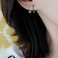 Dtja Cute Sterling Silver Safety Pin Small Hoop Earrings for Women Cartilage Black Hoops black 20mm