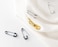 Dtja Cute Sterling Silver Safety Pin Small Hoop Earrings for Women Cartilage Black Hoops black 20mm
