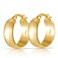 DORANA 7mm Thcik Gold Hoop Earrings for Women Large Gold Hoop Earring Chunky Hoops Sterling Silver Hoops Earring Lightweight Small Chunky Earrings