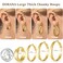 DORANA 7mm Thcik Gold Hoop Earrings for Women Large Gold Hoop Earring Chunky Hoops Sterling Silver Hoops Earring Lightweight Small Chunky Earrings
