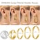 DORANA 7mm Thcik Gold Hoop Earrings for Women Large Gold Hoop Earring Chunky Hoops Sterling Silver Hoops Earring Lightweight Small Chunky Earrings