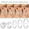 DORANA Sterling Silver Hoop Earrings Small Silver Hoop Earrings for Women Silver Chunky Hoops Hypoallergenic 925 Sterling Silver Hoop Earring