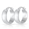 DORANA Sterling Silver Hoop Earrings Small Silver Hoop Earrings for Women Silver Chunky Hoops Hypoallergenic 925 Sterling Silver Hoop Earring