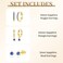 Eathareel Gold Blue Earrings for Women 3 Pairs Dangle Huggie Stud Earring Set Hypoallergenic Small Hoop Earrings Sensitive Ears Multiple Piercing