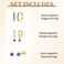 Eathareel Gold Blue Earrings for Women 3 Pairs Dangle Huggie Stud Earring Set Hypoallergenic Small Hoop Earrings Sensitive Ears Multiple Piercing