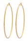 Edforce Stainless Steel Rounded Hoops Earrings 20mm60mm Diameter Gold 60mm