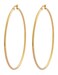 Edforce Stainless Steel Rounded Hoops Earrings 20mm60mm Diameter Gold 60mm